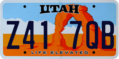 UT license plate Z417QB