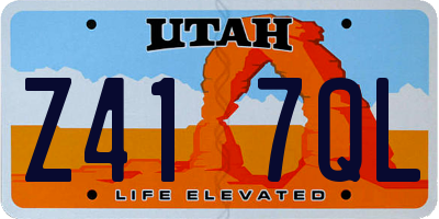 UT license plate Z417QL