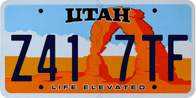 UT license plate Z417TF