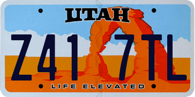 UT license plate Z417TL