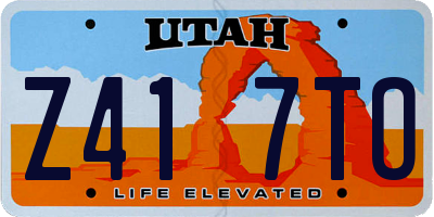 UT license plate Z417TO