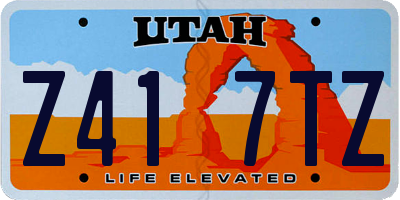 UT license plate Z417TZ