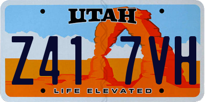 UT license plate Z417VH