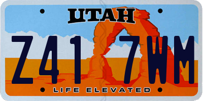 UT license plate Z417WM
