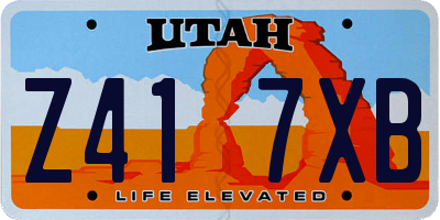 UT license plate Z417XB
