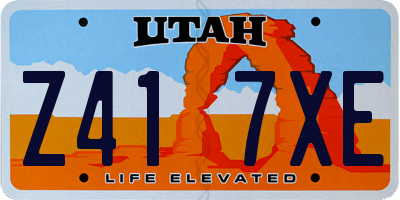 UT license plate Z417XE