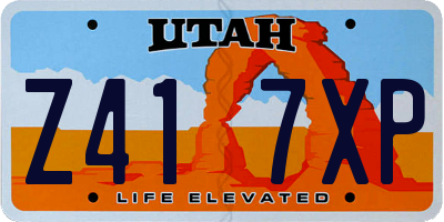 UT license plate Z417XP