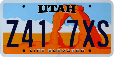 UT license plate Z417XS