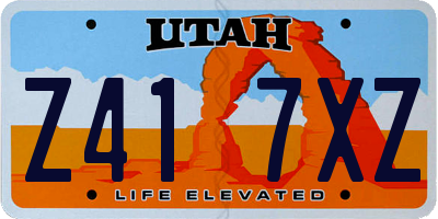 UT license plate Z417XZ