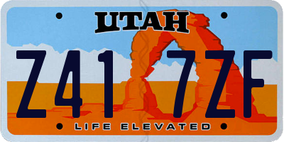 UT license plate Z417ZF