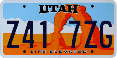 UT license plate Z417ZG