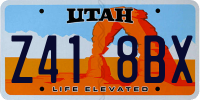 UT license plate Z418BX