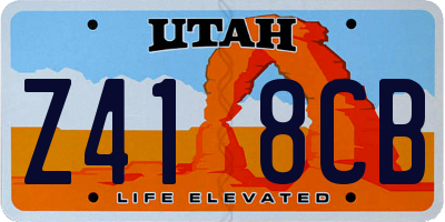 UT license plate Z418CB