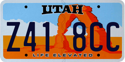 UT license plate Z418CC