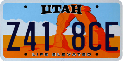 UT license plate Z418CE