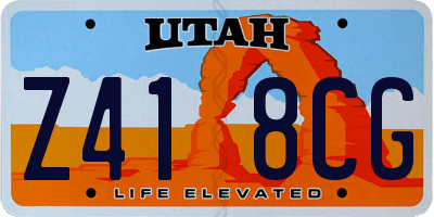 UT license plate Z418CG