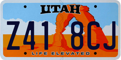 UT license plate Z418CJ