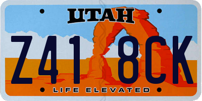 UT license plate Z418CK