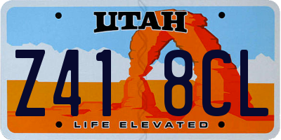 UT license plate Z418CL