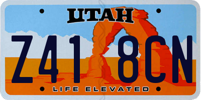 UT license plate Z418CN