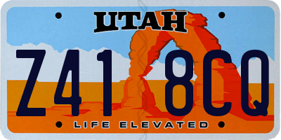 UT license plate Z418CQ