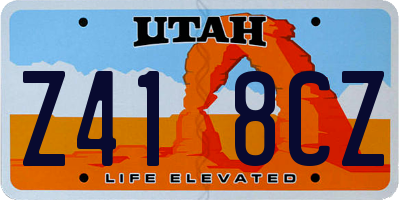 UT license plate Z418CZ