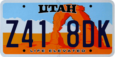 UT license plate Z418DK