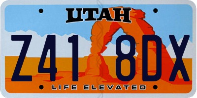UT license plate Z418DX