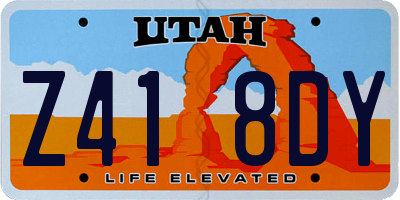 UT license plate Z418DY