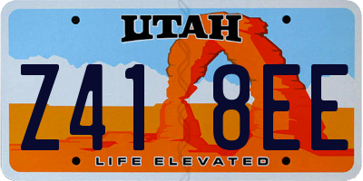 UT license plate Z418EE