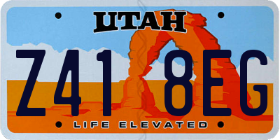 UT license plate Z418EG