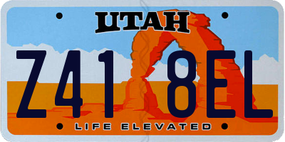 UT license plate Z418EL