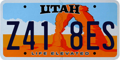 UT license plate Z418ES