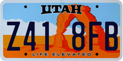 UT license plate Z418FB