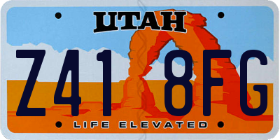 UT license plate Z418FG