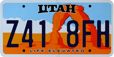 UT license plate Z418FH