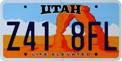 UT license plate Z418FL