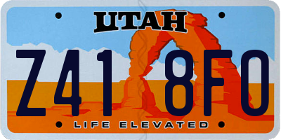 UT license plate Z418FO