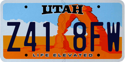 UT license plate Z418FW
