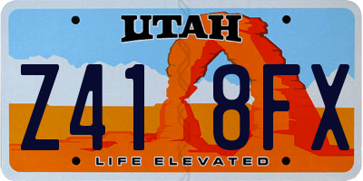 UT license plate Z418FX