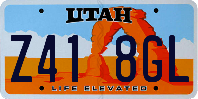 UT license plate Z418GL