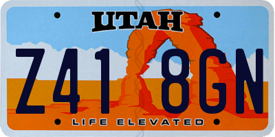 UT license plate Z418GN