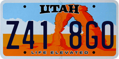 UT license plate Z418GO