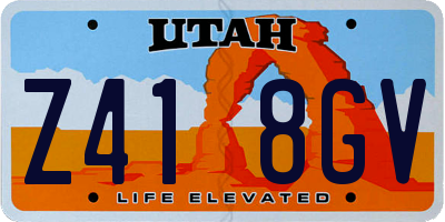 UT license plate Z418GV