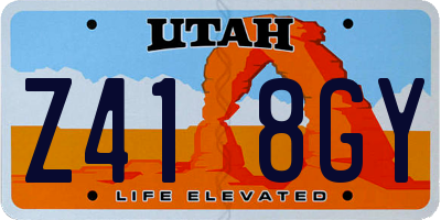 UT license plate Z418GY