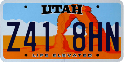 UT license plate Z418HN