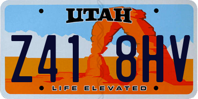 UT license plate Z418HV
