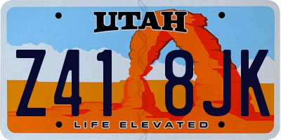 UT license plate Z418JK