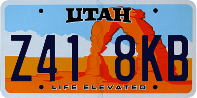 UT license plate Z418KB