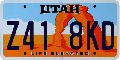 UT license plate Z418KD